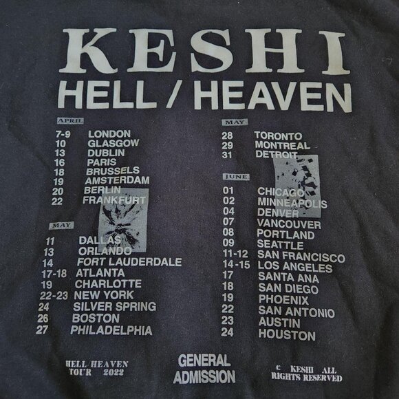 Keshi Hell Heaven World Tour Concert Pullover Hoodie Band Tee Indie Music Merch - Picture 8 of 8